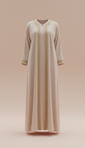 Minimalist Sand-Tone Panel Abaya