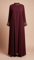 Signature Burgundy Classic Abaya